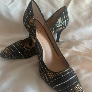 INC International Concepts Black and Gold Heels